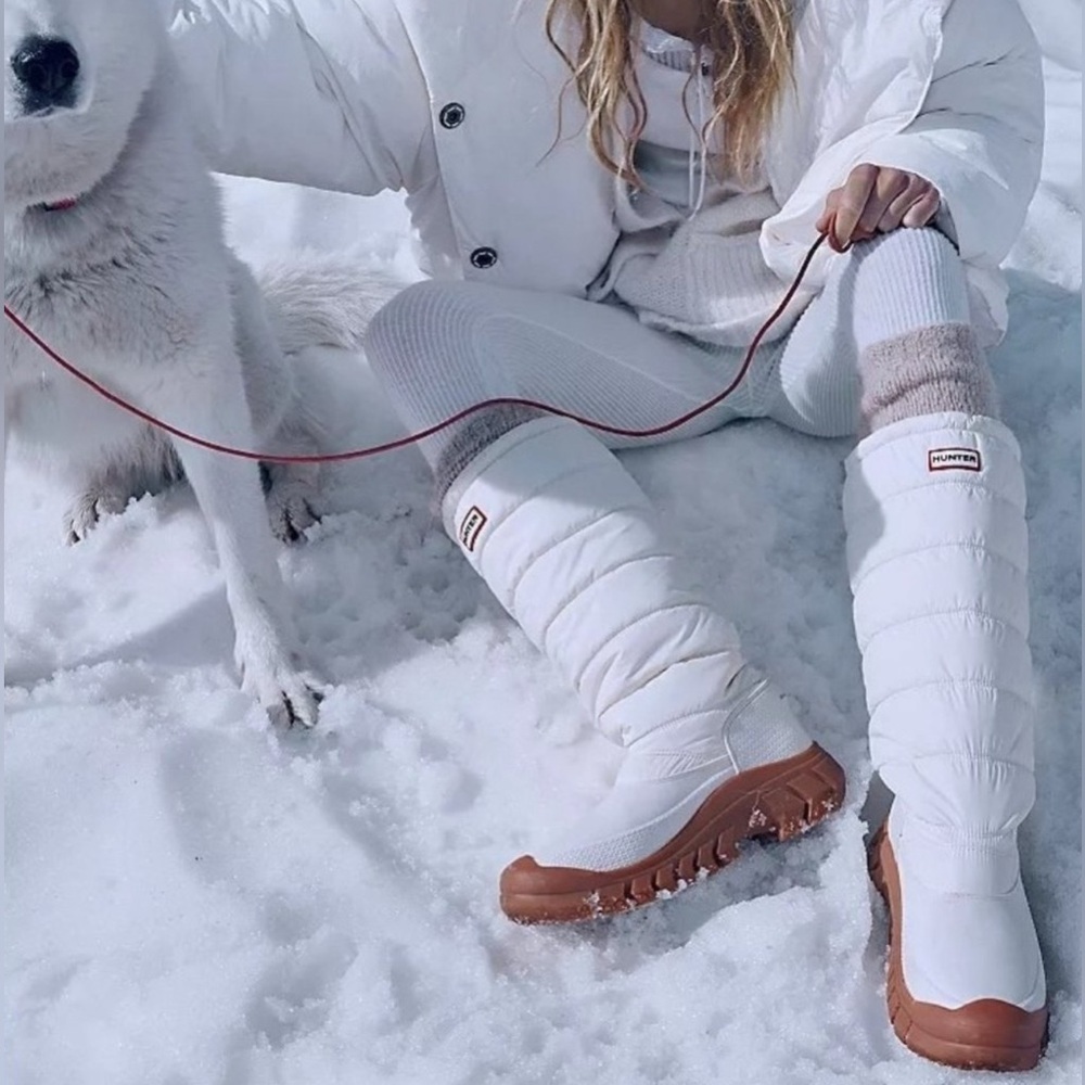 Hunter Women's Intrepid Tall Snow Boots White Size 9 NIB 👢❄️☃️🤍HOST PICK! 🌟 - Picture 11 of 15